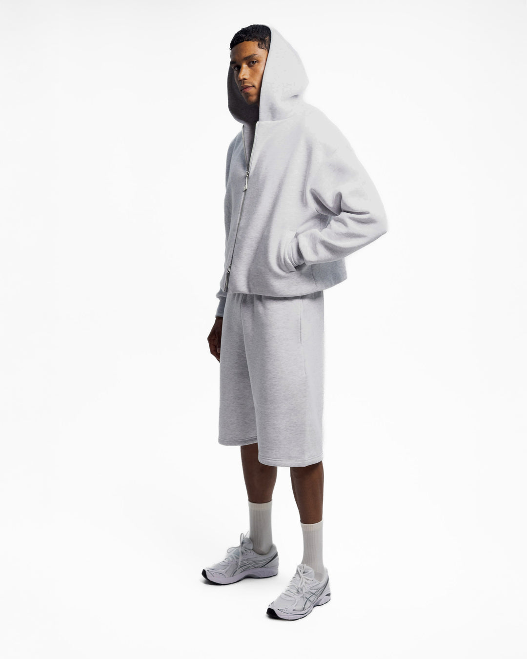 Zip Hoodie Shorts Tracksuit Storm