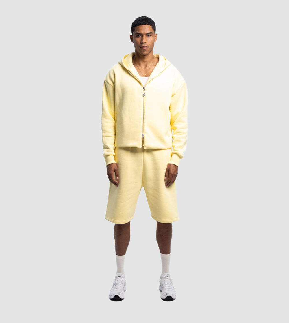 Zip Hoodie Shorts Tracksuit Butter