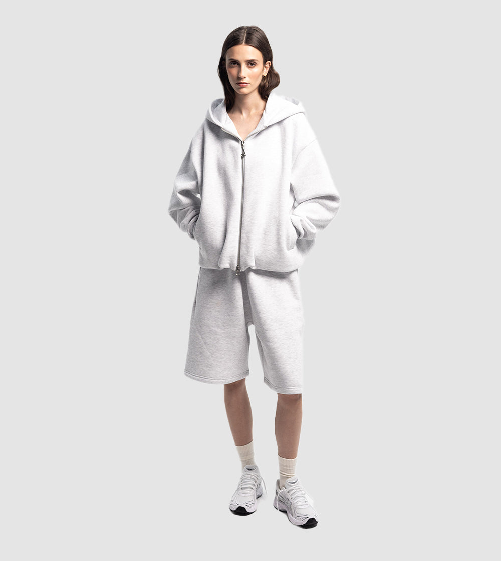 Zip Hoodie Shorts Tracksuit Storm