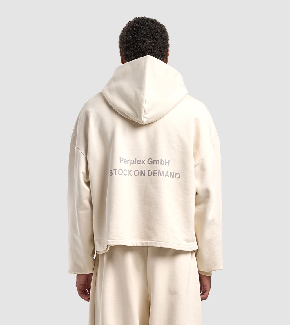 Zip Hoodie Raw Cream