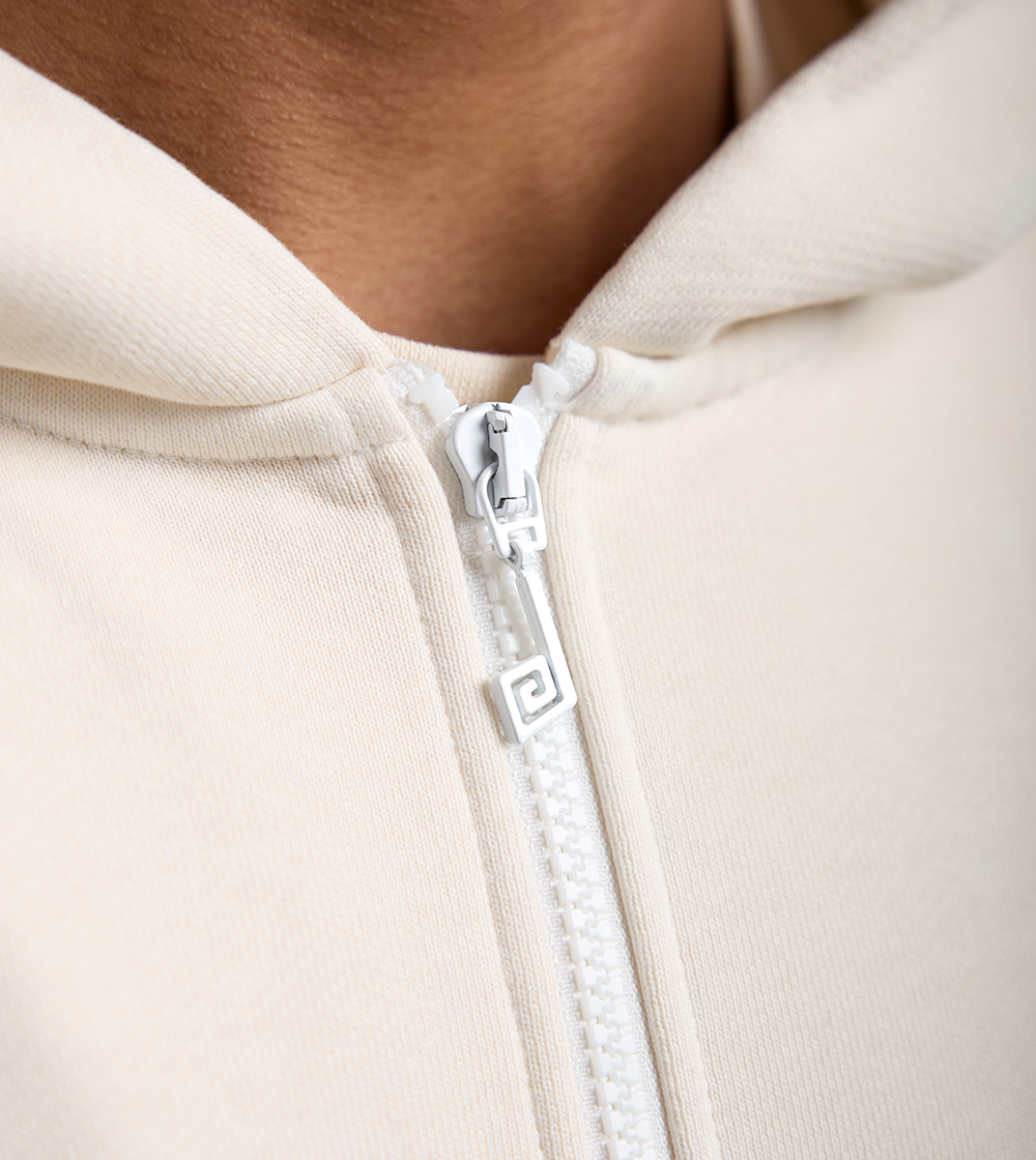 Zip Hoodie Raw Cream