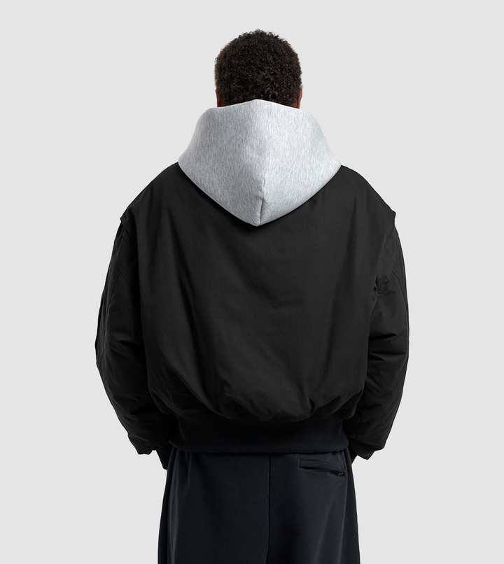 Hooded Bomber Black