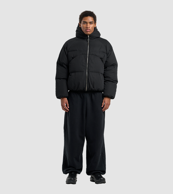 Hooded Puffer Jacket Black