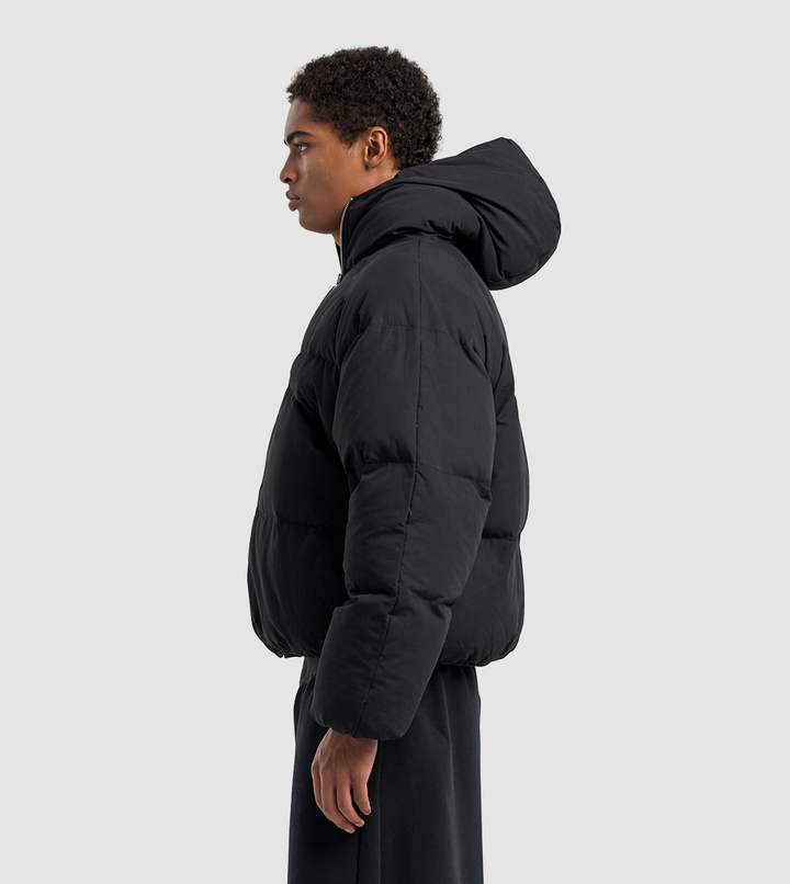 Hooded Puffer Jacket Black