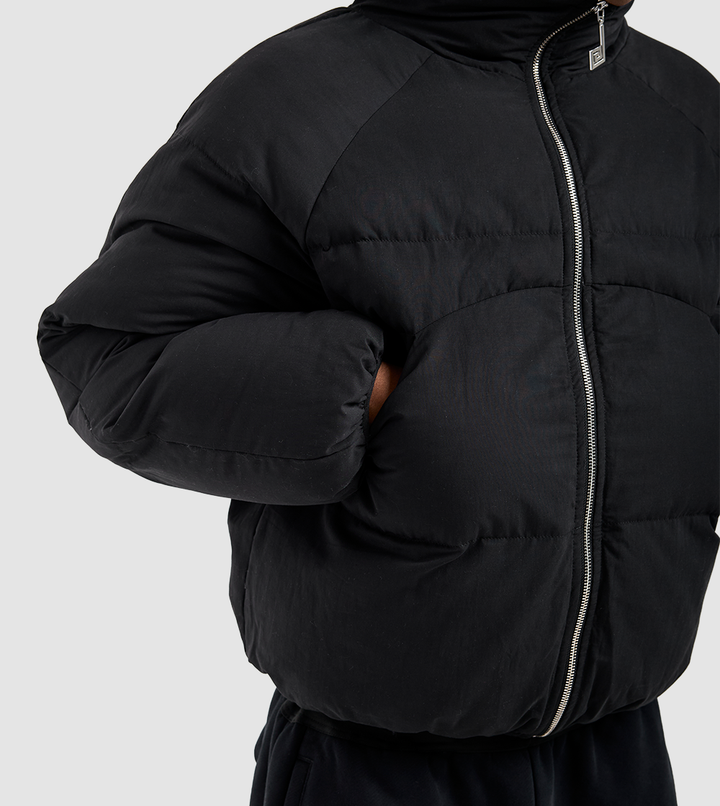 Hooded Puffer Jacket Black