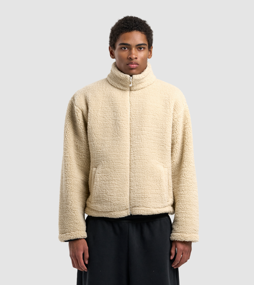 Fleece Zip Sweater Cream