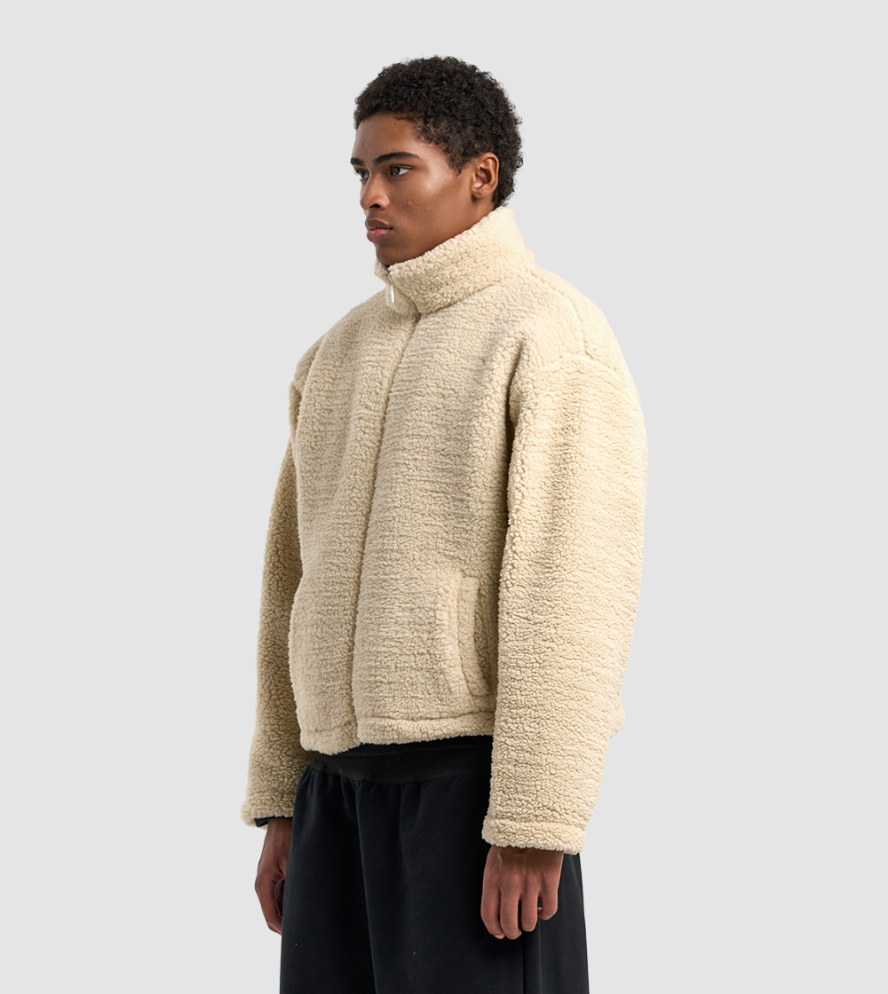 Fleece Zip Sweater Cream