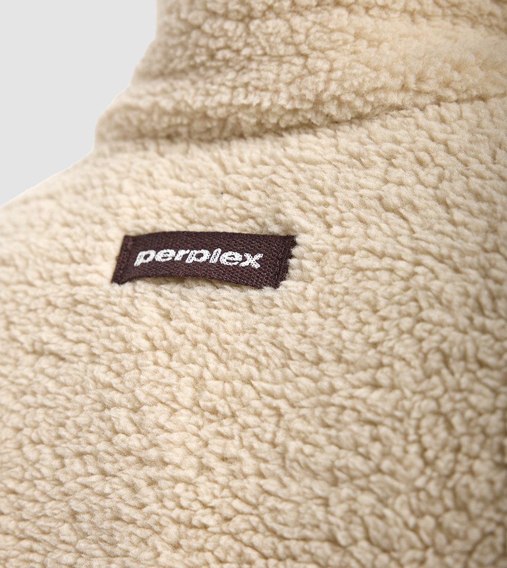 Fleece Zip Sweater Cream