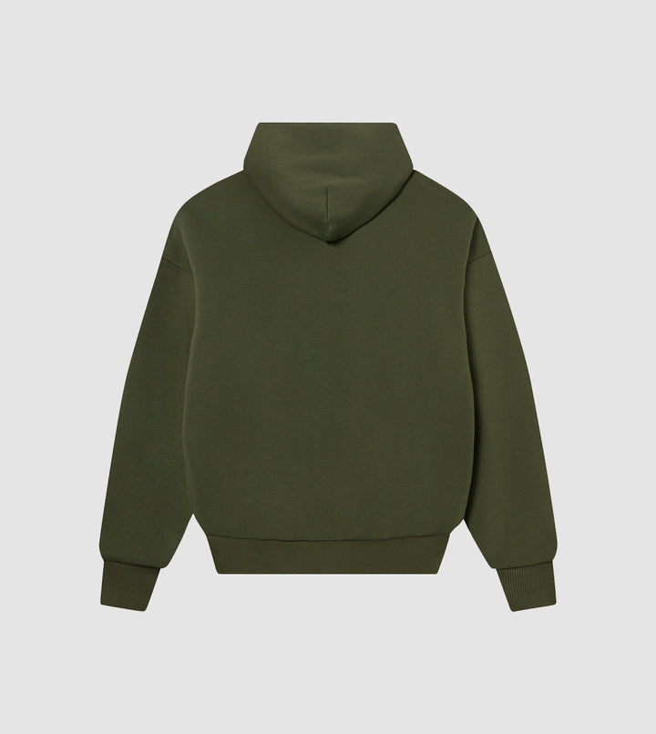 Olive Zip Hoodie