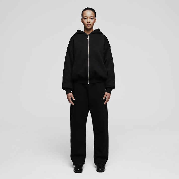 Zip Hoodie Tracksuit Black