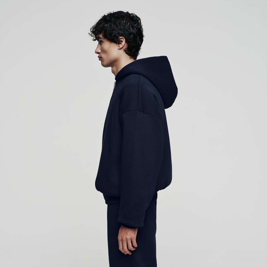 Navy Zip Hoodie
