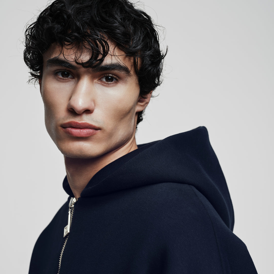 Navy Zip Hoodie