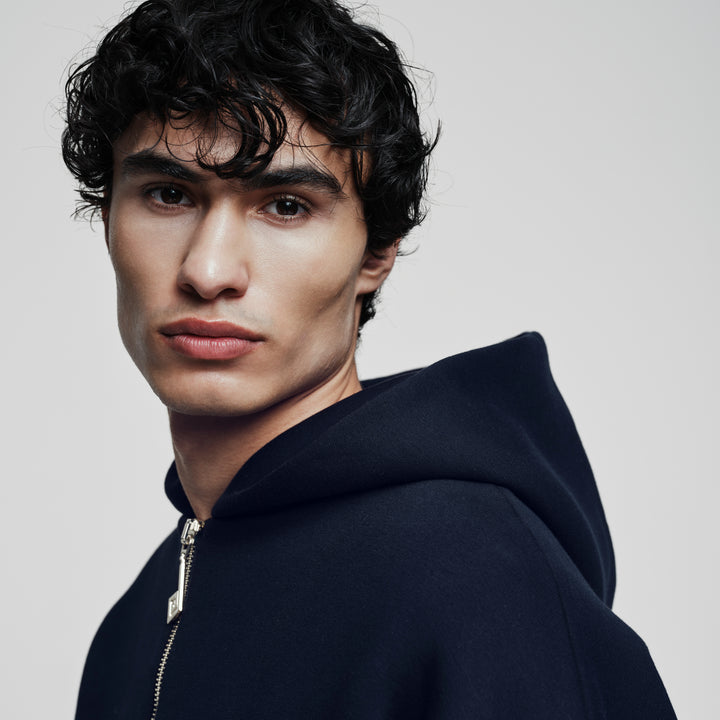 Navy Zip Hoodie