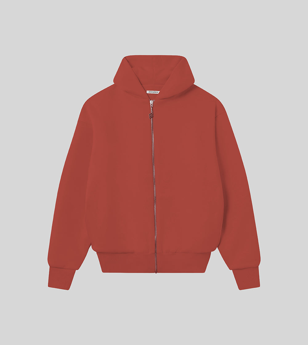 Burgundy Zip Hoodie