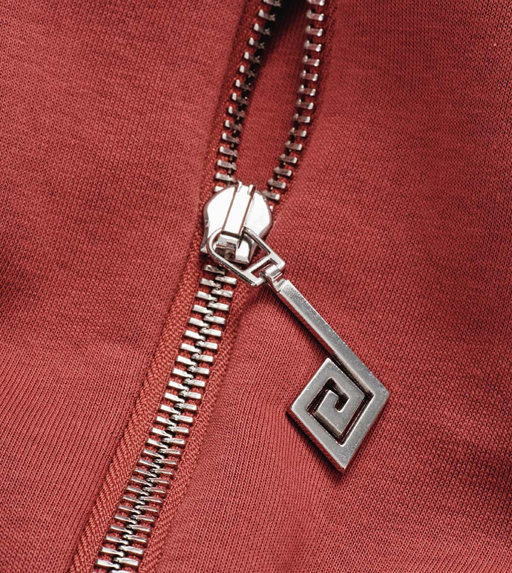 Burgundy Zip Hoodie
