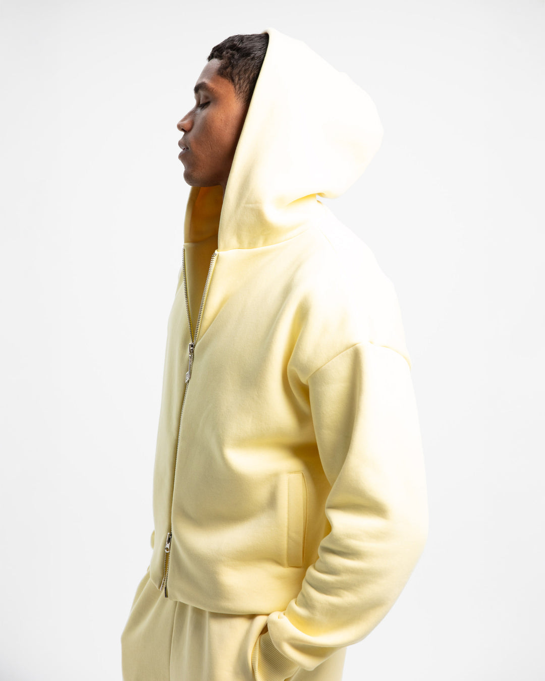 Two-Way Zip Hoodie Butter