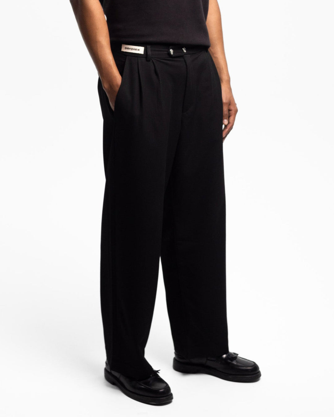 Pleated Pants Black