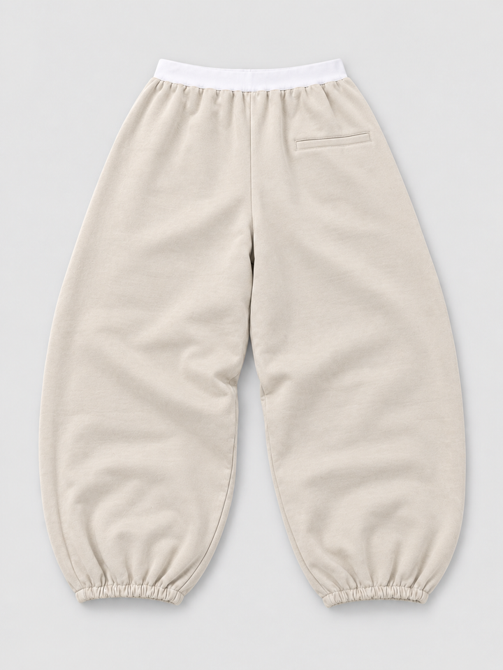 Elastic Boxer Pants Cream