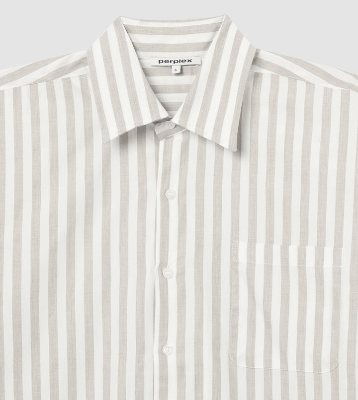 Striped Shirt Beige