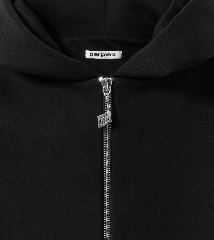 Zip Hoodie Shorts Tracksuit Black