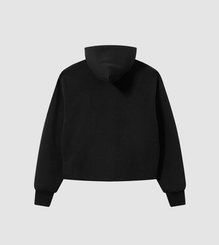 Zip Hoodie Shorts Tracksuit Black