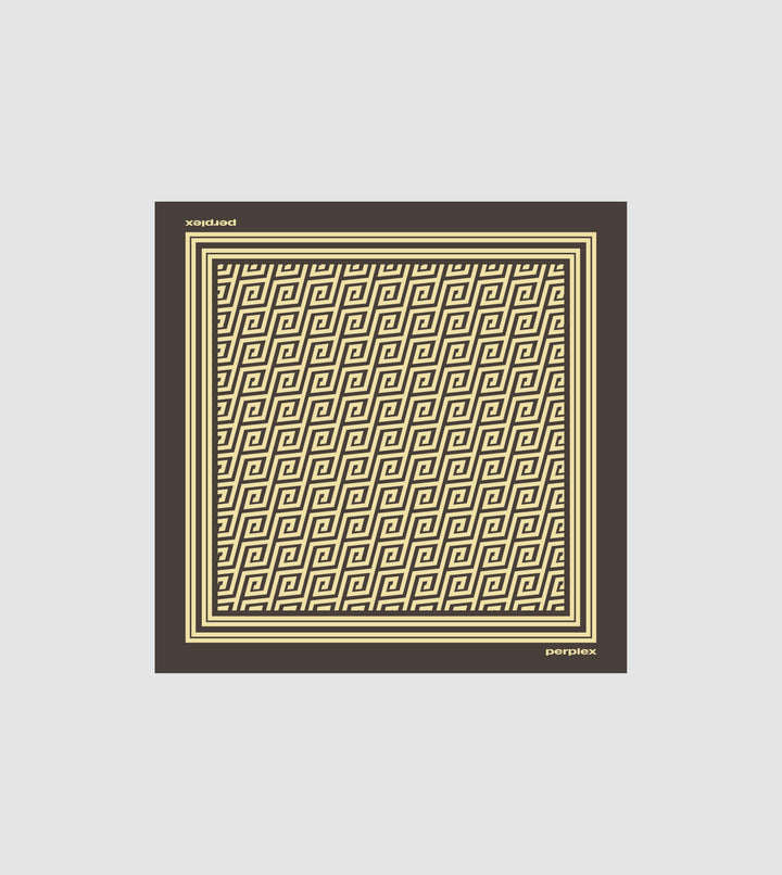 Monogram Silk Scarf Brown/Butter